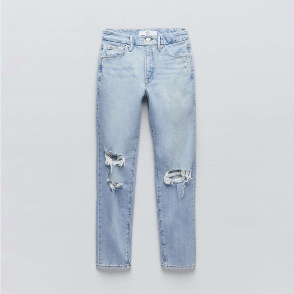 Good American x Zara Distressed Blue Jeans - Picture 4 of 4